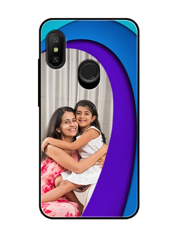 Custom Redmi 6 Pro Photo Printing on Glass Case  - Simple Pattern Design