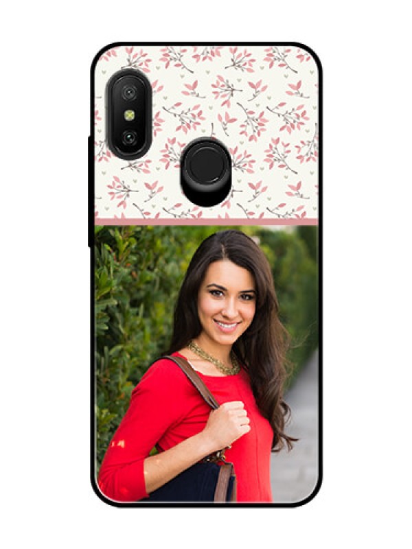 Custom Redmi 6 Pro Custom Glass Phone Case  - Premium Floral Design