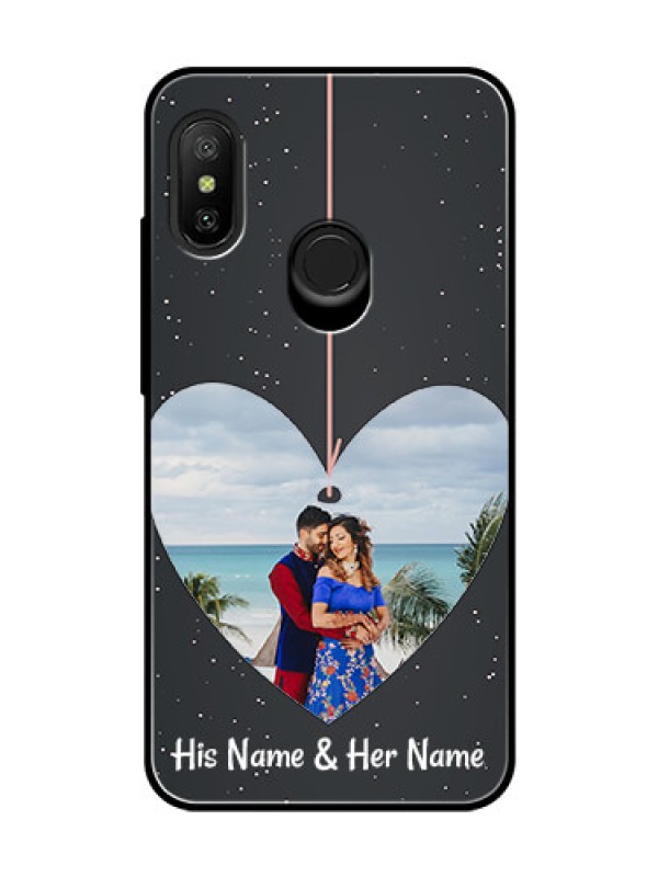 Custom Redmi 6 Pro Custom Glass Phone Case  - Hanging Heart Design