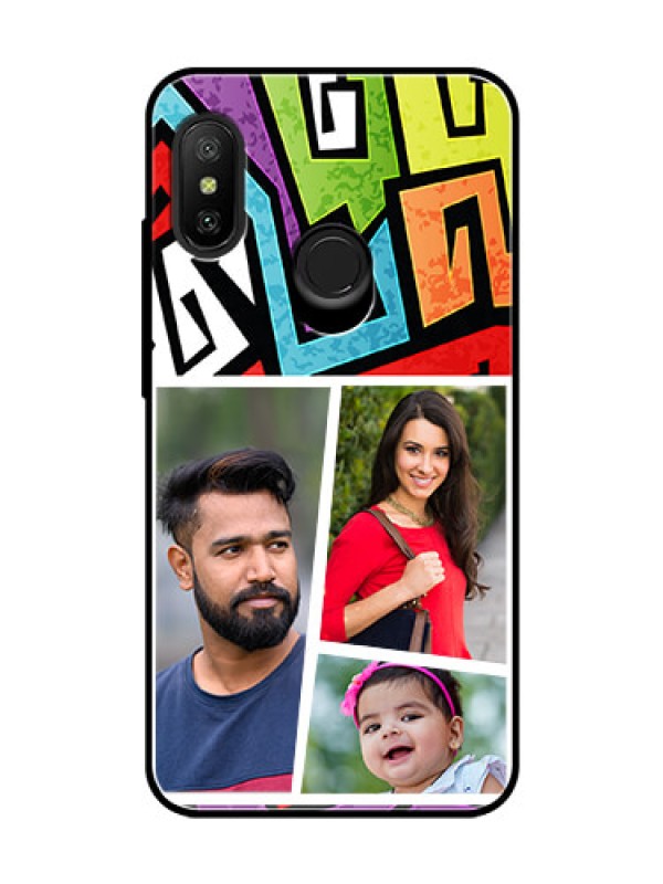 Custom Redmi 6 Pro Custom Glass Phone Case  - Graffiti pattern Design