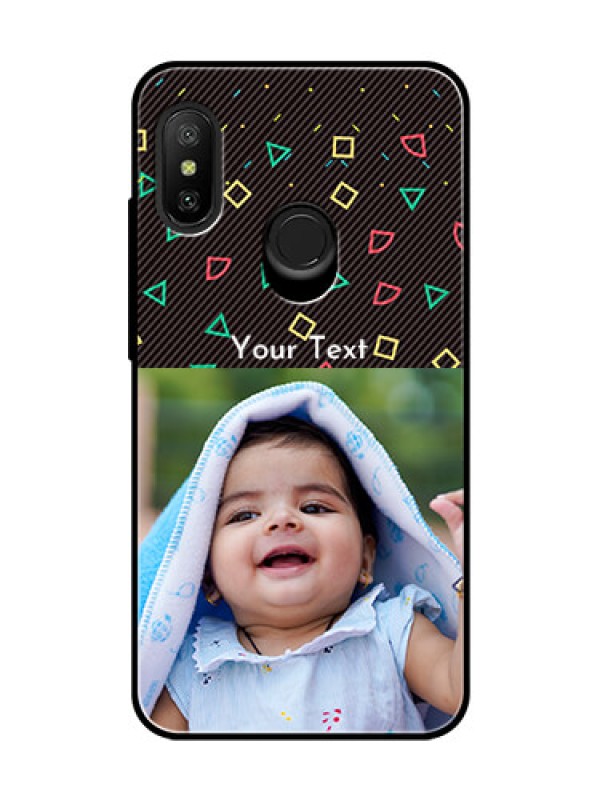 Custom Redmi 6 Pro Custom Glass Phone Case  - with confetti birthday design