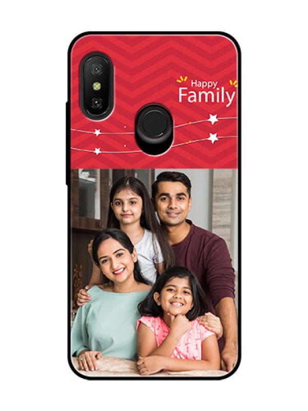 Custom Redmi 6 Pro Personalized Glass Phone Case  - Happy Family Design