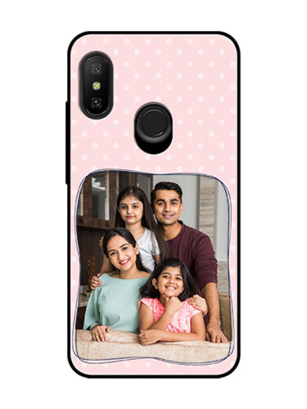 Custom Redmi 6 Pro Custom Glass Phone Case  - Family with Dots Design