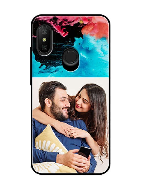 Custom Redmi 6 Pro Custom Glass Mobile Case  - Quote with Acrylic Painting Design