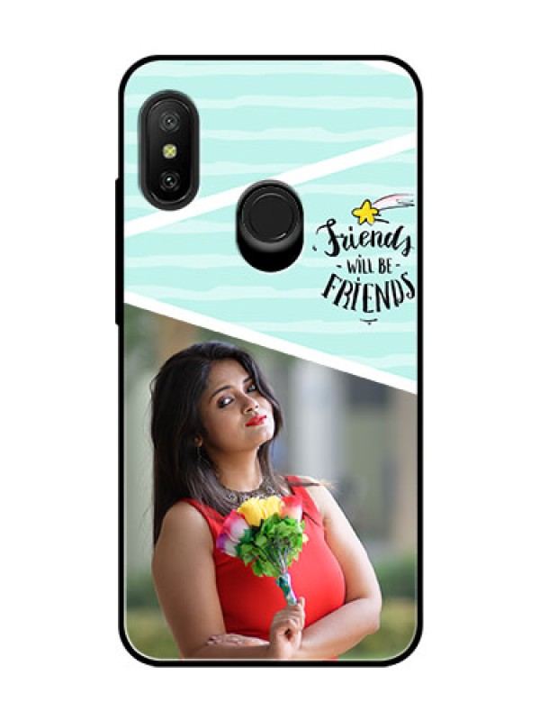 Custom Redmi 6 Pro Custom Glass Phone Case  - Friends Picture Icon Design