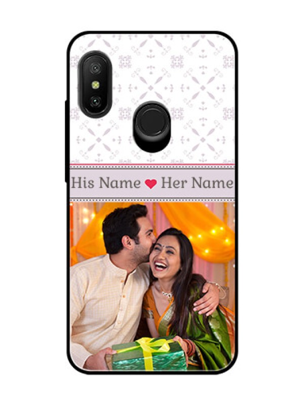 Custom Redmi 6 Pro Custom Glass Mobile Case  - with Photo and Ethnic Design