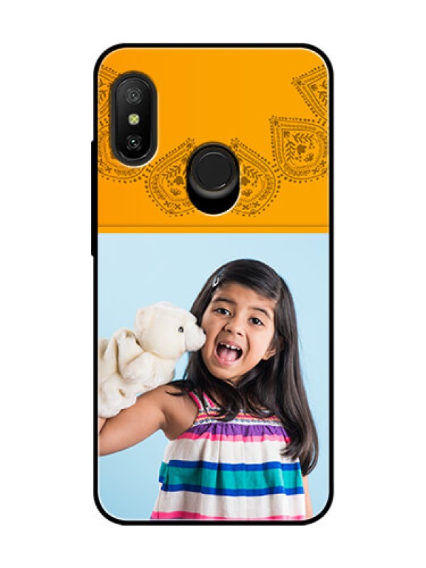 Custom Redmi 6 Pro Personalized Glass Phone Case  - Photo Wedding Design 