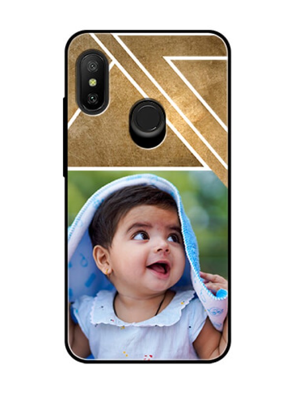 Custom Redmi 6 Pro Personalized Glass Phone Case  - Gradient Abstract Texture Design