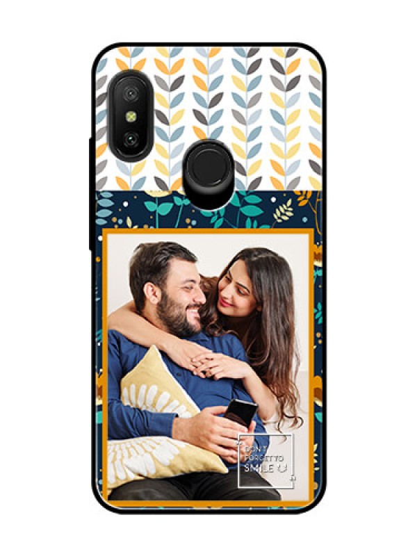 Custom Redmi 6 Pro Custom Glass Mobile Case  - Pattern Design
