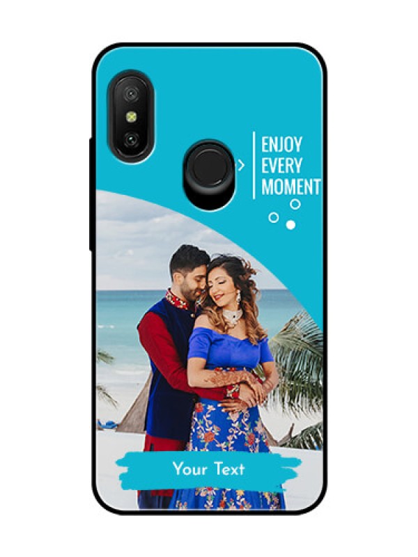 Custom Redmi 6 Pro Custom Glass Mobile Case  - Happy Moment Design