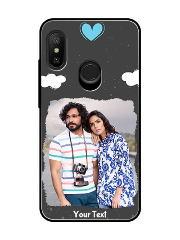 Custom Redmi 6 Pro Custom Glass Phone Case  - Splashes with love doodles Design