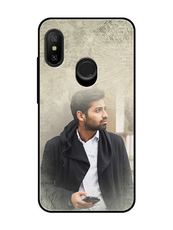 Custom Redmi 6 Pro Custom Glass Phone Case  - with vintage design