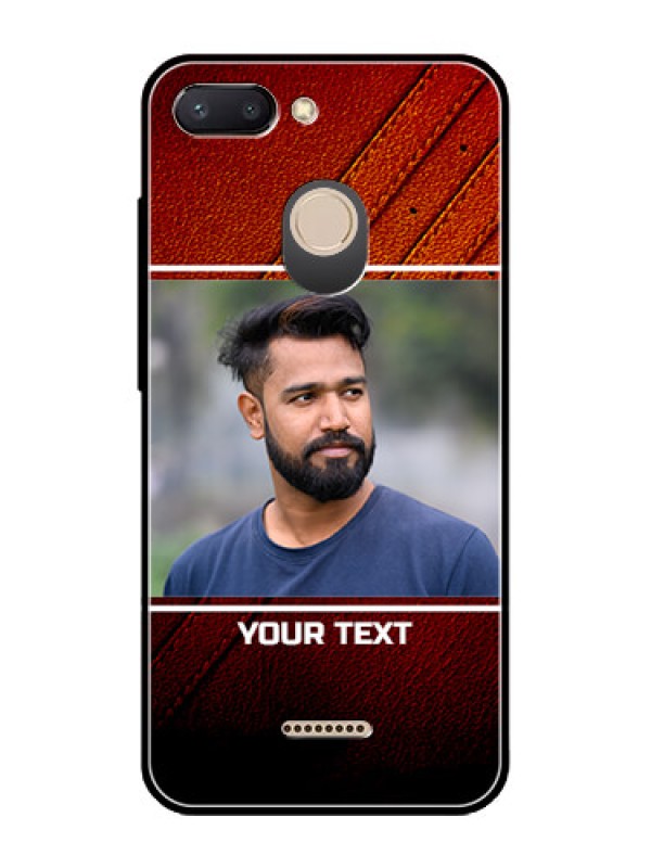 Custom Redmi 6 Personalized Glass Phone Case  - Leather Phone Case Design