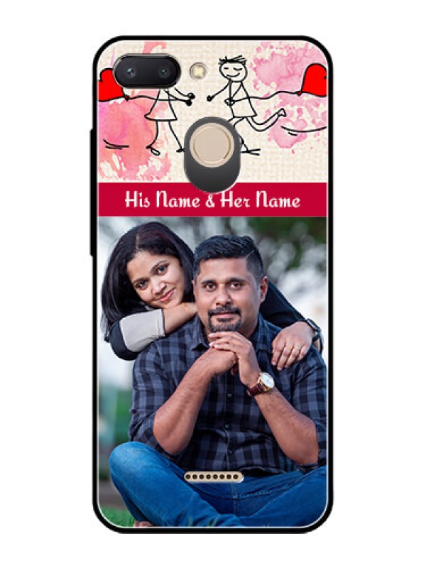 Custom Redmi 6 Photo Printing on Glass Case  - You and Me Case Design