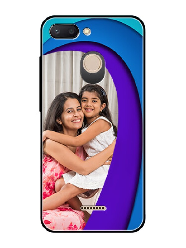 Custom Redmi 6 Photo Printing on Glass Case  - Simple Pattern Design