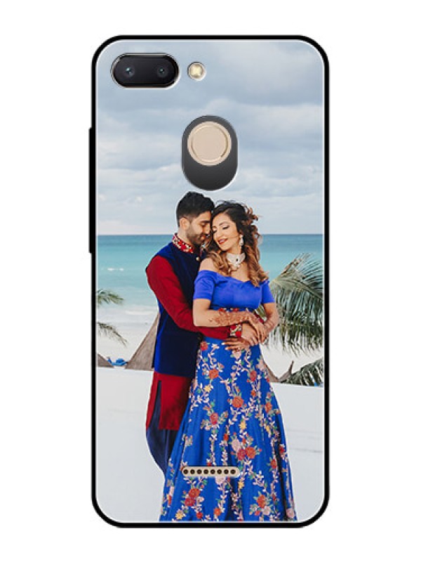 Custom Redmi 6 Photo Printing on Glass Case  - Upload Full Picture Design
