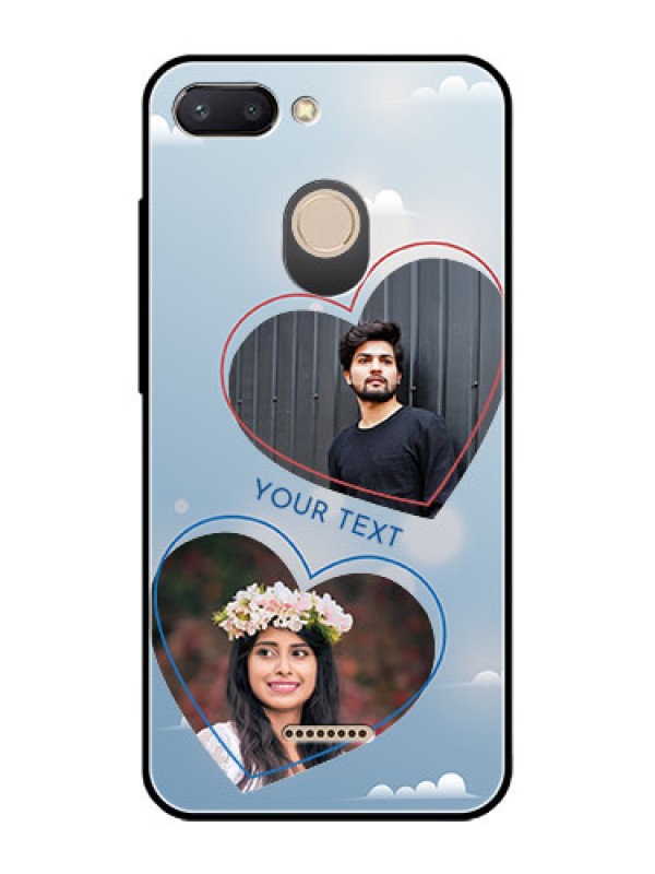Custom Redmi 6 Custom Glass Mobile Case  - Blue Color Couple Design 