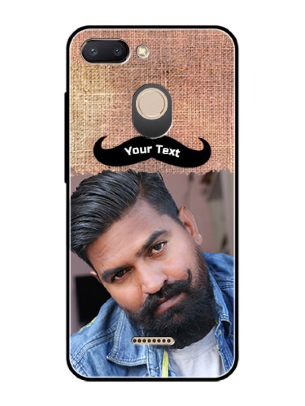 Custom Redmi 6 Personalized Glass Phone Case  - with Texture Design