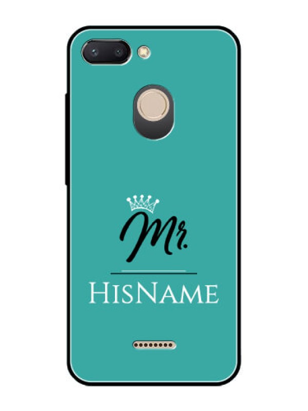 Custom Redmi 6 Custom Glass Phone Case Mr with Name