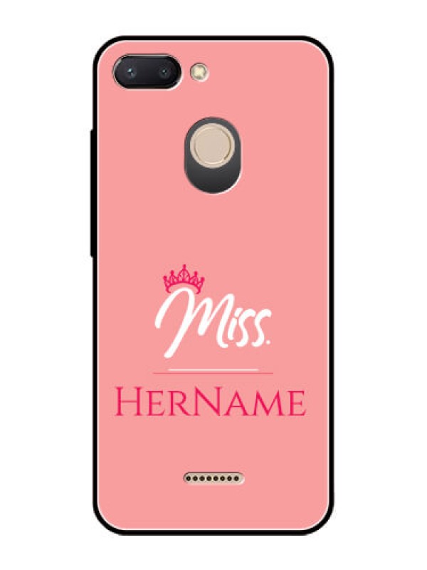Custom Redmi 6 Custom Glass Phone Case Mrs with Name