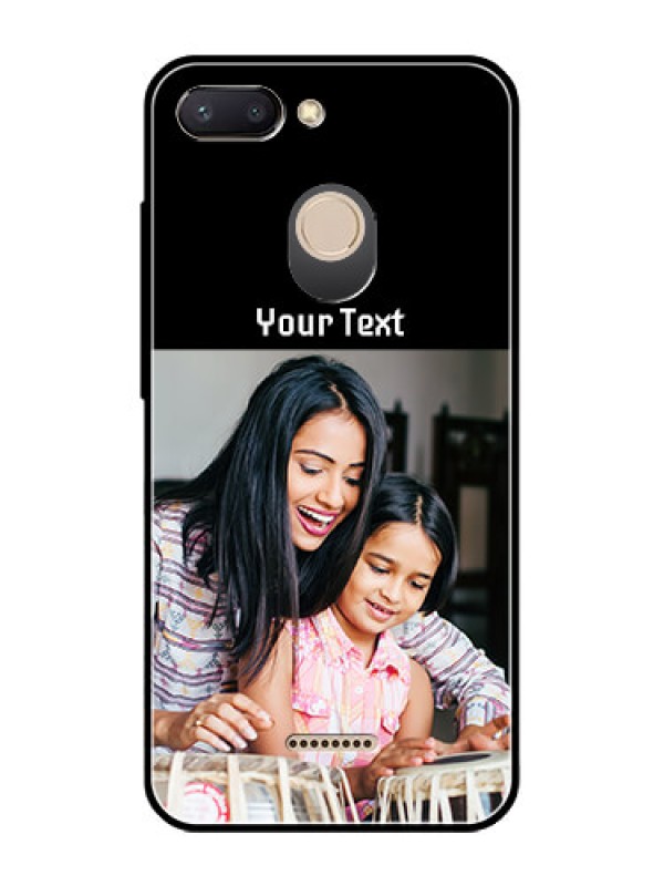 Custom Redmi 6 Photo with Name on Glass Phone Case