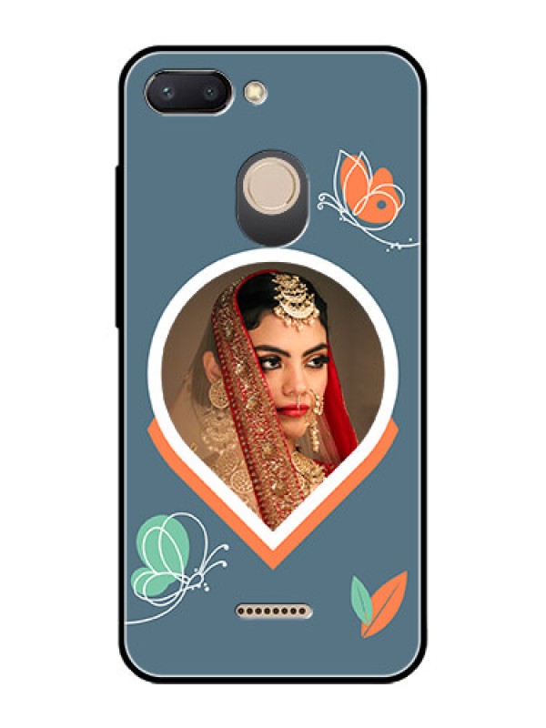 Custom Xiaomi Redmi 6 Custom Glass Mobile Case - Droplet Butterflies Design