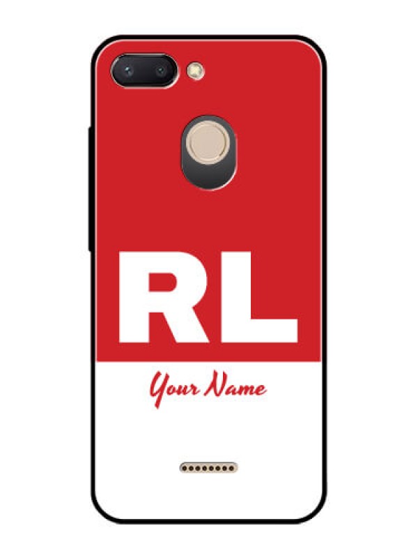 Custom Xiaomi Redmi 6 Personalized Glass Phone Case - dual tone custom text Design