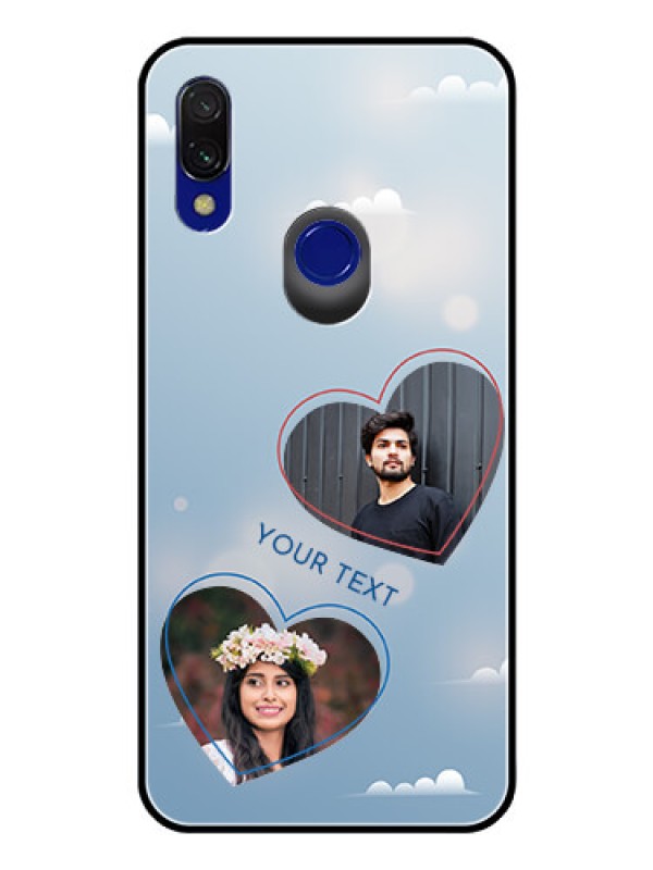 Custom Redmi 7 Custom Glass Mobile Case  - Blue Color Couple Design 
