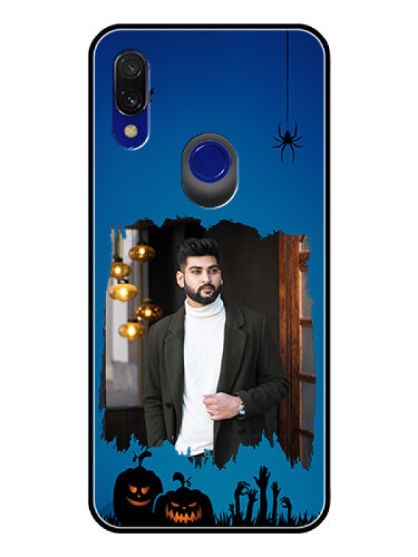 Custom Redmi 7 Photo Printing on Glass Case  - with pro Halloween design 