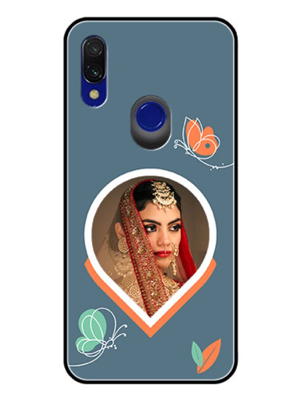 Custom Xiaomi Redmi 7 Custom Glass Mobile Case - Droplet Butterflies Design