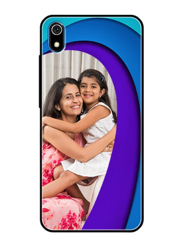 Custom Redmi 7A Photo Printing on Glass Case  - Simple Pattern Design