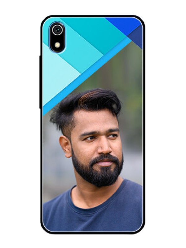 Custom Redmi 7A Custom Glass Phone Case  - Blue Pattern Design