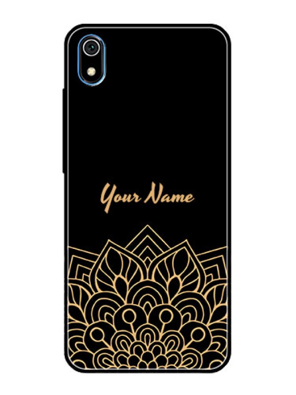 Custom Xiaomi Redmi 7A Custom Glass Phone Case - Golden mandala Design