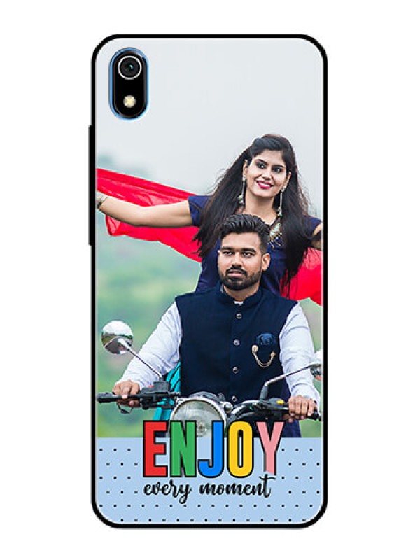 Custom Xiaomi Redmi 7A Photo Printing on Glass Case - Enjoy Every Moment Design
