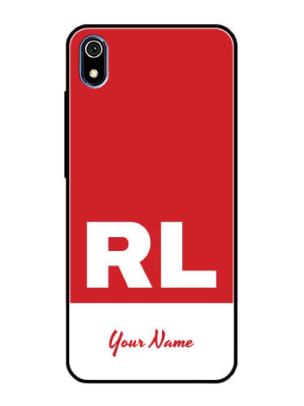 Custom Xiaomi Redmi 7A Personalized Glass Phone Case - dual tone custom text Design