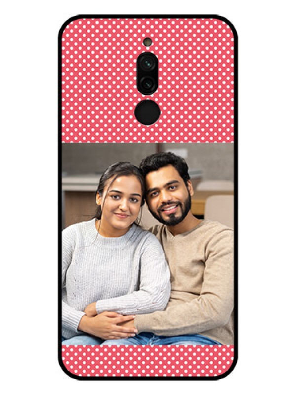 Custom Xiaomi Redmi 8 Custom Glass Phone Case - White Dotted Design