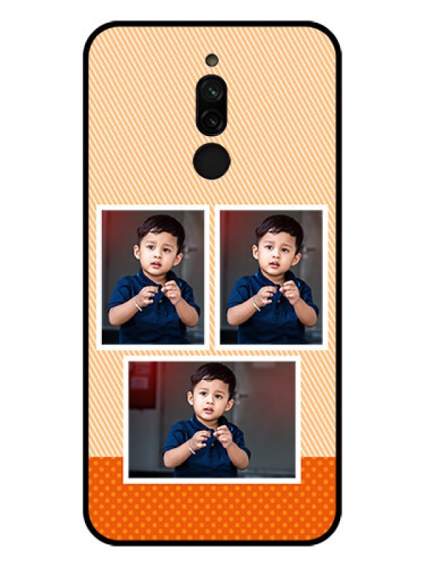 Custom Xiaomi Redmi 8 Photo Printing on Glass Case - Bulk Photos Upload Design