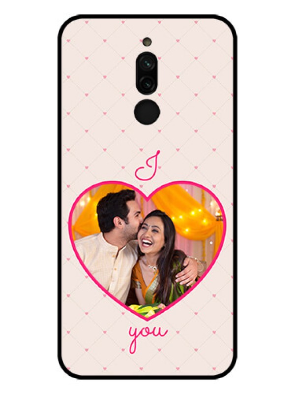 Custom Xiaomi Redmi 8 Custom Glass Mobile Case - Heart Shape Design