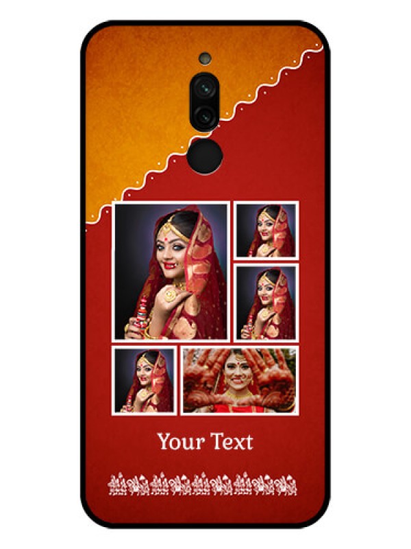 Custom Xiaomi Redmi 8 Personalized Glass Phone Case - Wedding Pic Upload Design