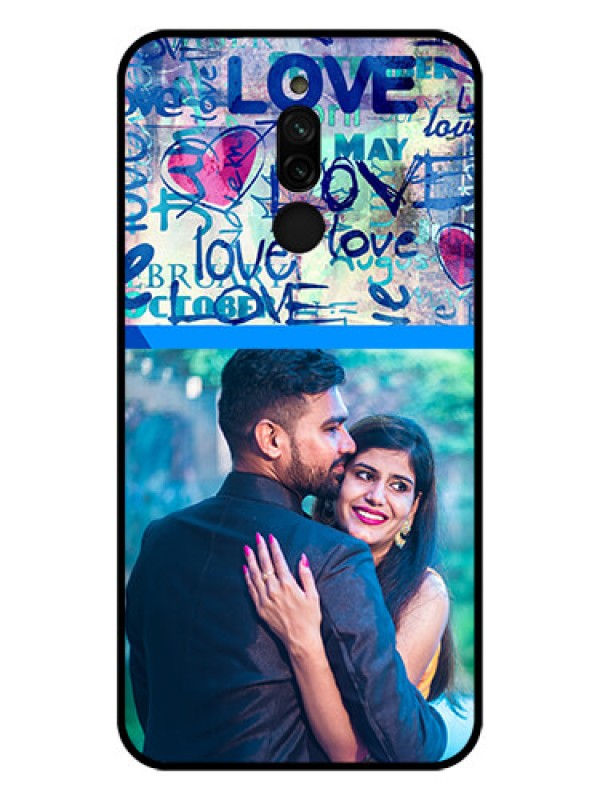 Custom Xiaomi Redmi 8 Custom Glass Mobile Case - Colorful Love Design
