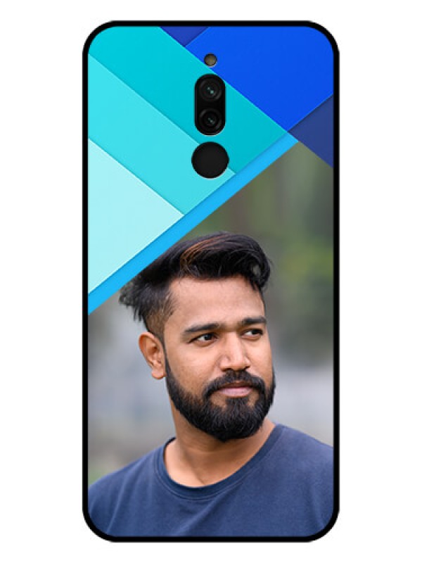Custom Xiaomi Redmi 8 Custom Glass Phone Case - Blue Pattern Design