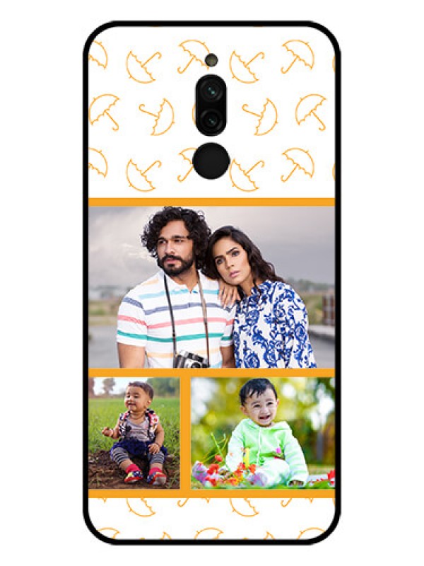 Custom Xiaomi Redmi 8 Custom Glass Mobile Case - Yellow Pattern Design
