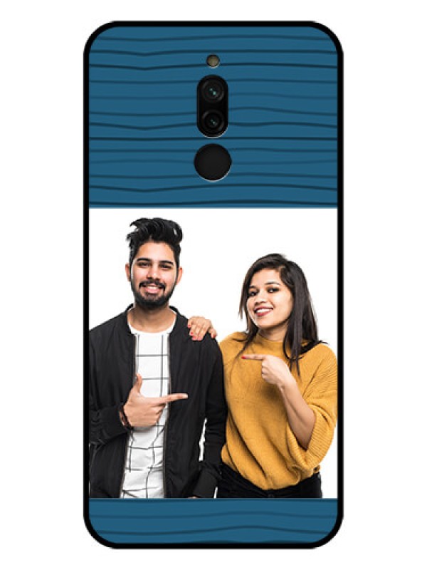 Custom Xiaomi Redmi 8 Custom Glass Phone Case - Blue Pattern Cover Design