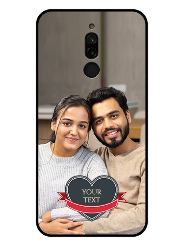 Custom Xiaomi Redmi 8 Custom Glass Phone Case - Just Married Couple Design