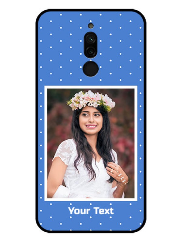 Custom Xiaomi Redmi 8 Photo Printing on Glass Case - Polka dots design