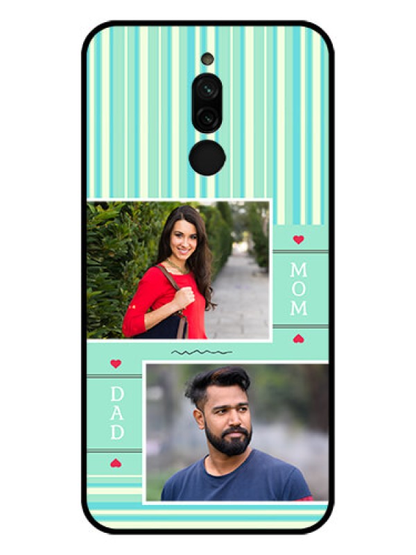 Custom Xiaomi Redmi 8 Custom Glass Phone Case - Mom & Dad Pic Design