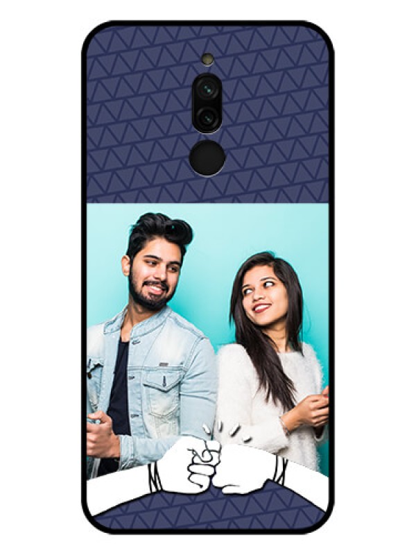 Custom Xiaomi Redmi 8 Photo Printing on Glass Case - with Best Friends Design
