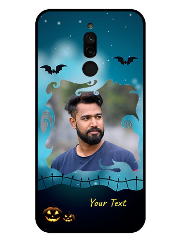 Custom Xiaomi Redmi 8 Custom Glass Phone Case - Halloween frame design