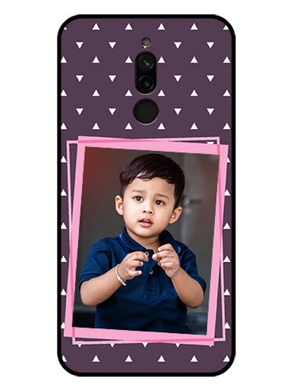 Custom Xiaomi Redmi 8 Custom Glass Mobile Case - Triangle Pattern Dotted Design
