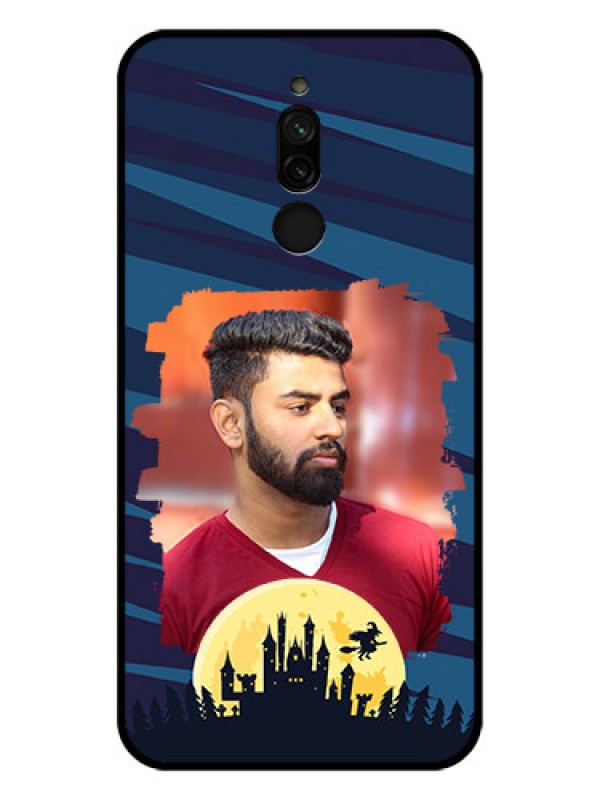 Custom Xiaomi Redmi 8 Photo Printing on Glass Case - Halloween Witch Design